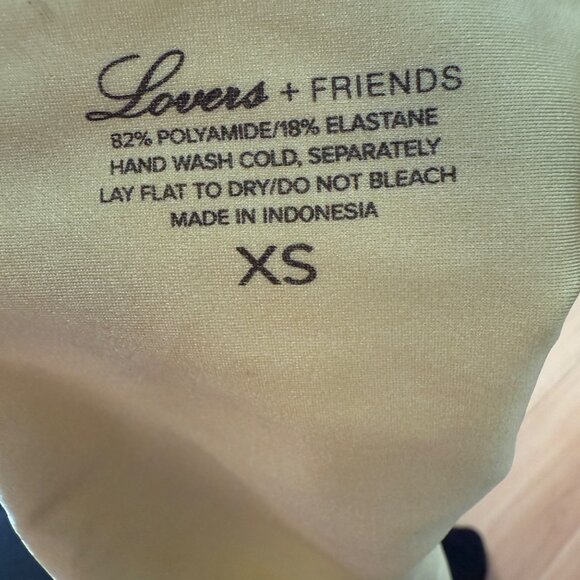 Lovers & Friends Yellow Halter One-Piece Swimsuit With Strappy Back Size XS - Picture 5 of 5